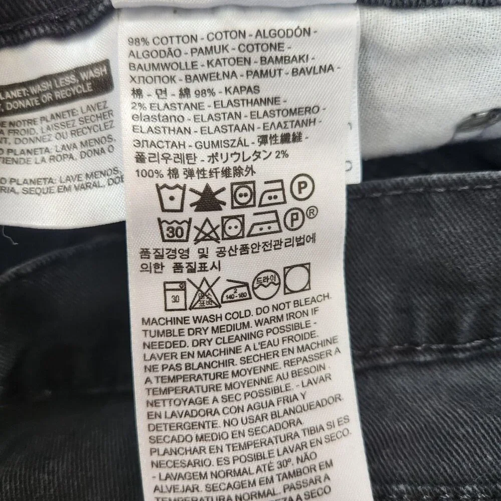 Levi's 541 Athletic Stretch Black Jeans Straight Leg Men's 37x32
